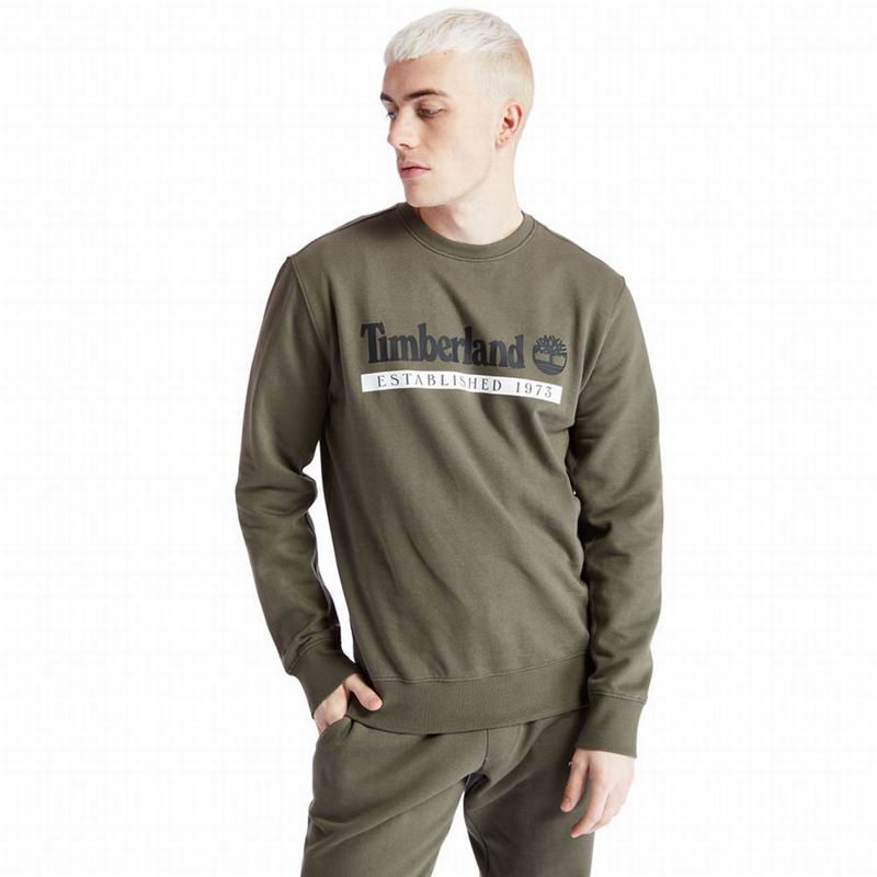 Timberland Established 1973 Crew Dukserice Maslinasto Zelene | 55892287
