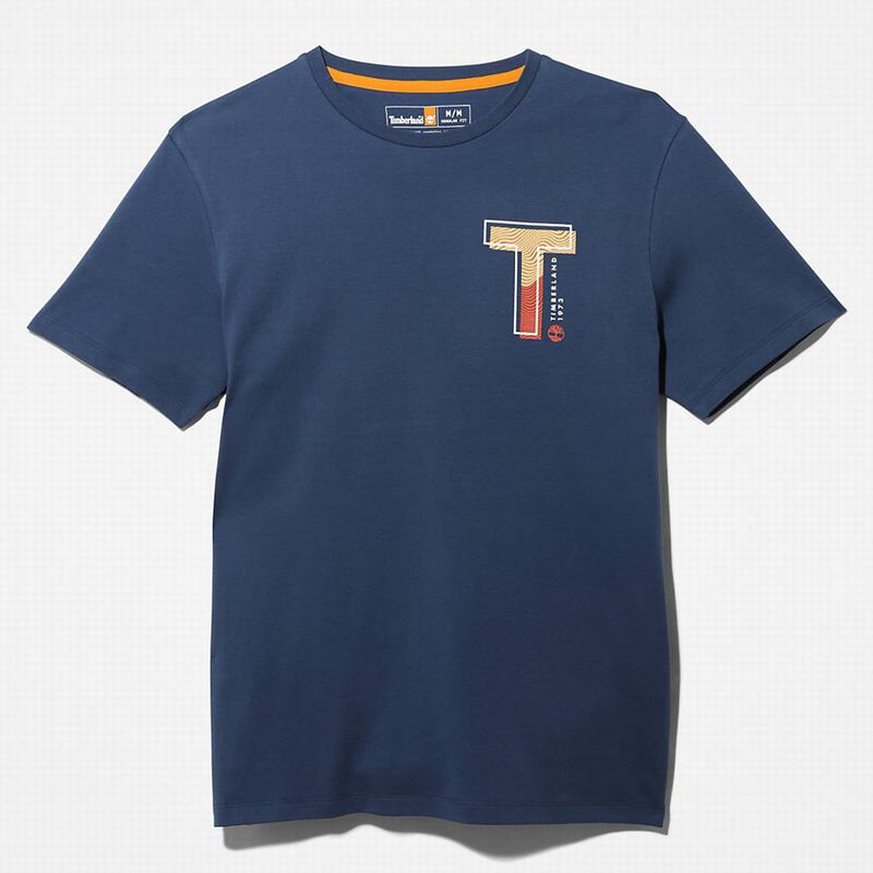 Timberland Front-Graficke Majice Plave | 5038577