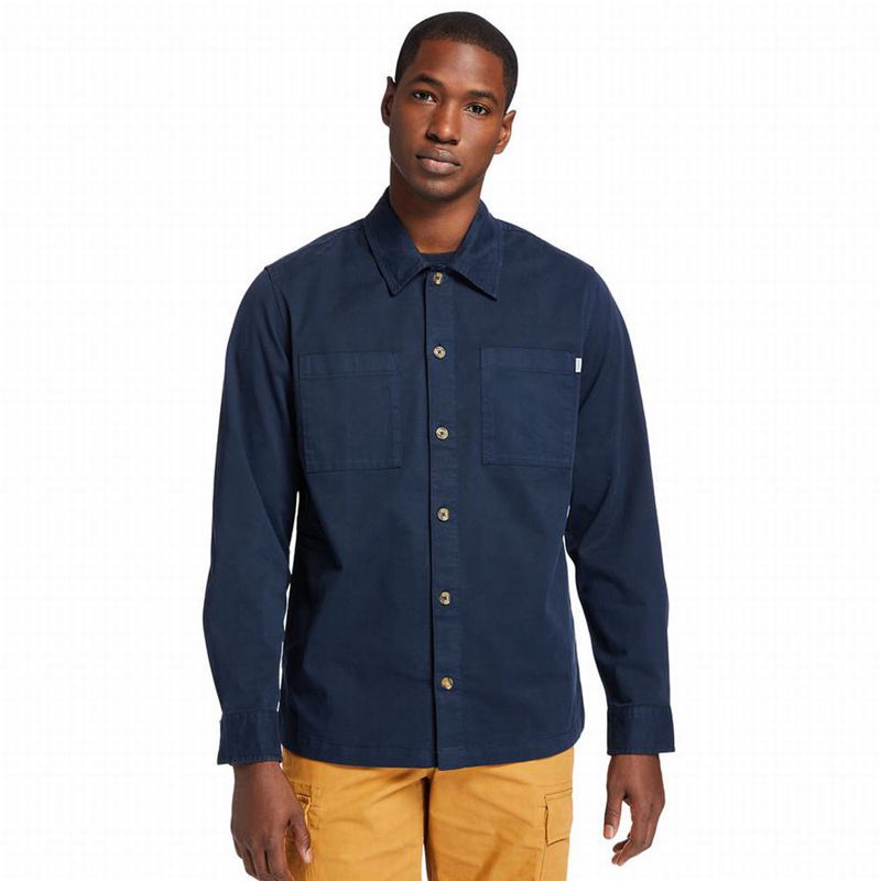 Timberland Garment-Dyed Twill Košulje Tamnoplave | 62421294