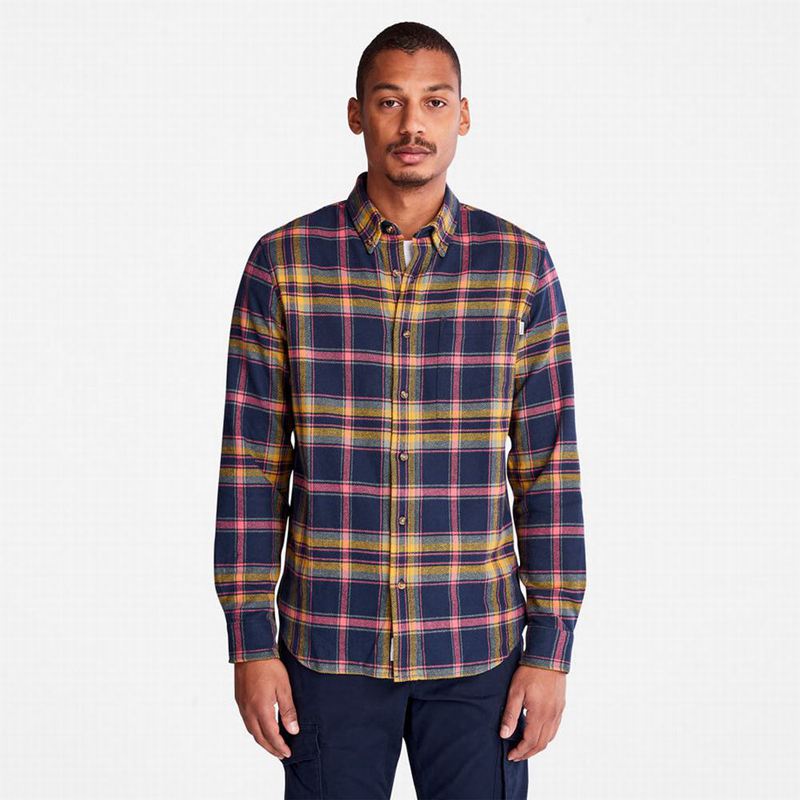 Timberland Heavy Flannel Check Košulje Tamnoplave | 9801302