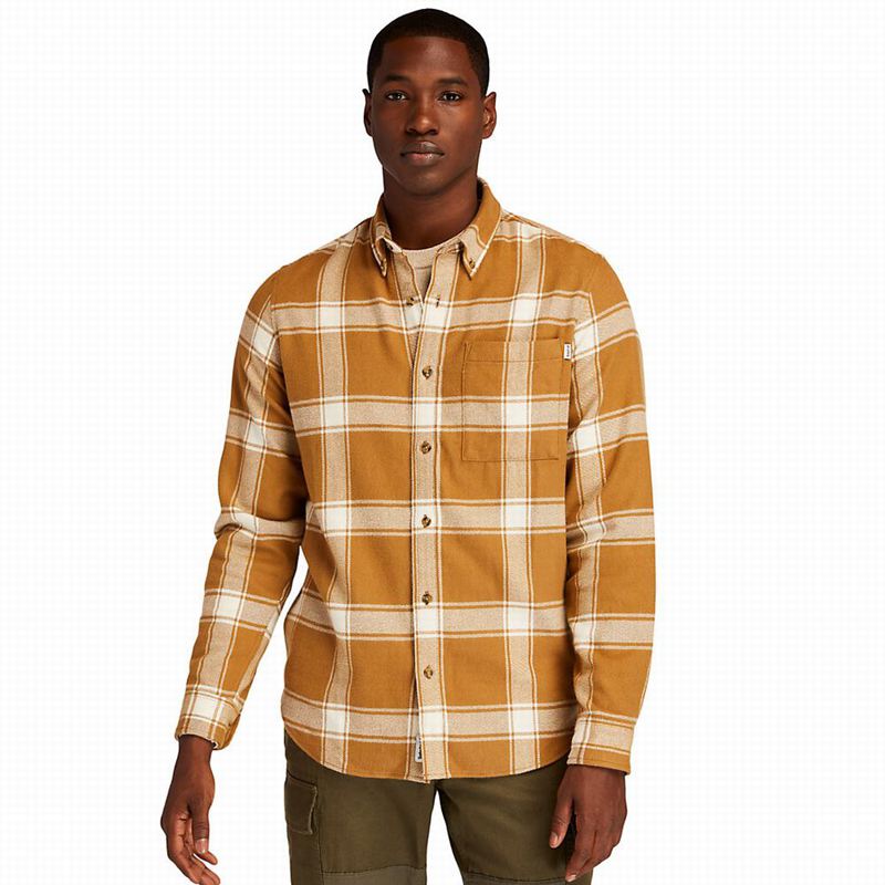 Timberland Heavy Flannel Checked Košulje Smeđe | 84358809