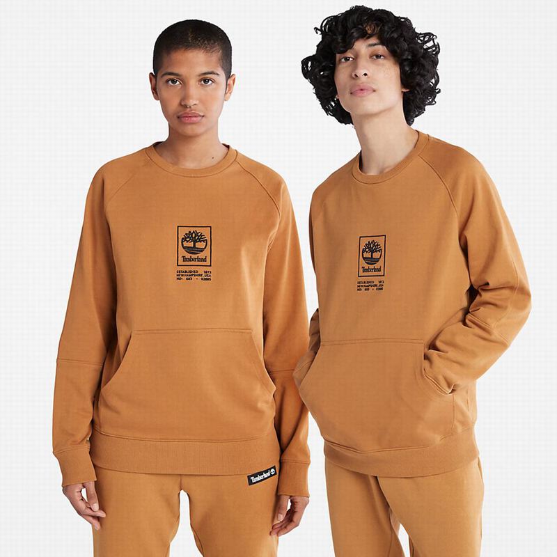 Timberland Heavyweight Crewneck Logo Dukserice Žute | 69611753