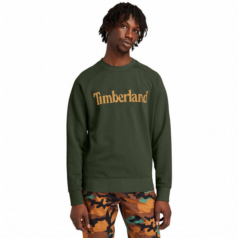 Timberland Heritage Logo Crewneck Skakači Zelene | 92389065