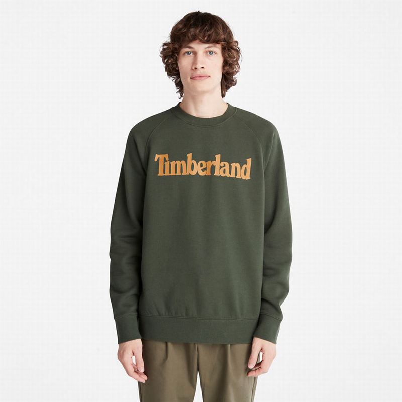 Timberland Heritage Logo Dukserice Maslinasto Zelene | 63437155