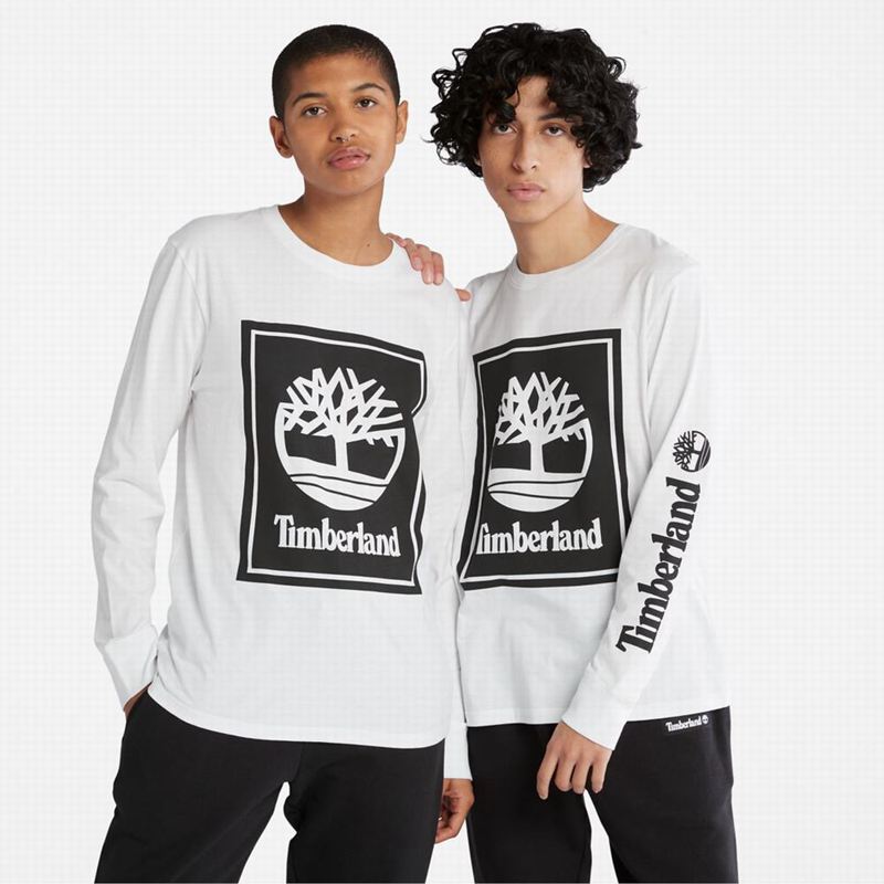 Timberland Kennebec River Tree-Logo Tee Dugi Rukav Crne | 55571092