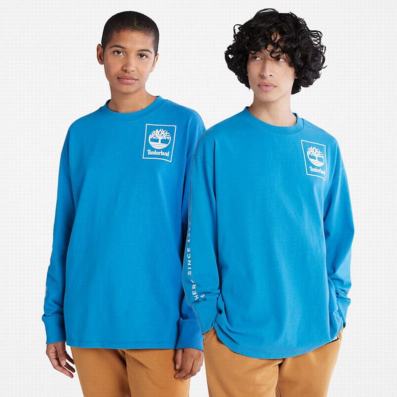 Timberland Logo Dugi Rukav Plave | 25330486