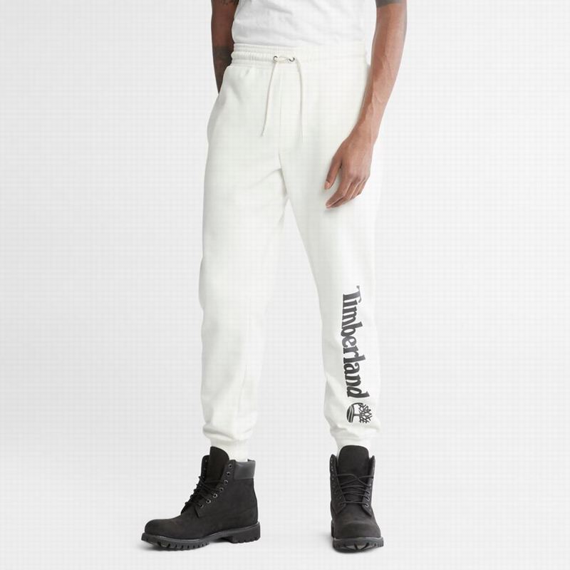Timberland Logo Swea Jogger Hlače Bijele | 75527280