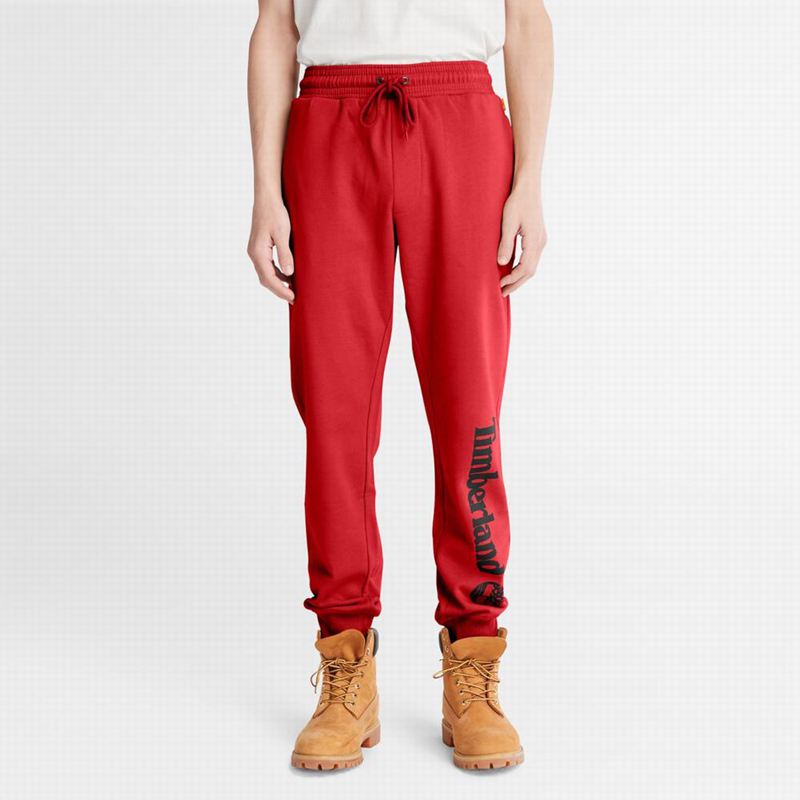 Timberland Logo Swea Jogger Hlače Crvene | 39038242