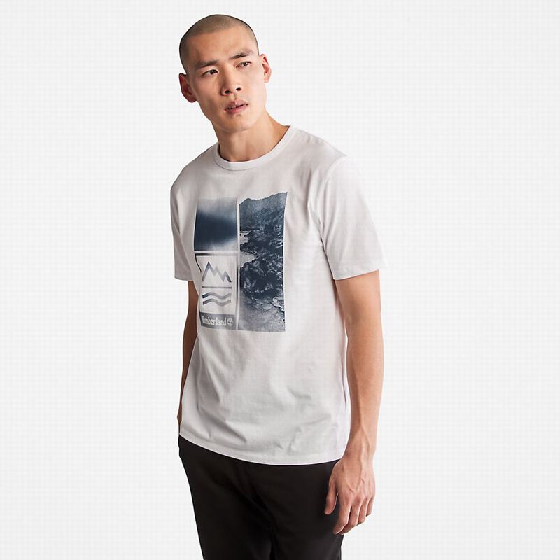 Timberland Logo-pocket Majice Bijele | 76291147