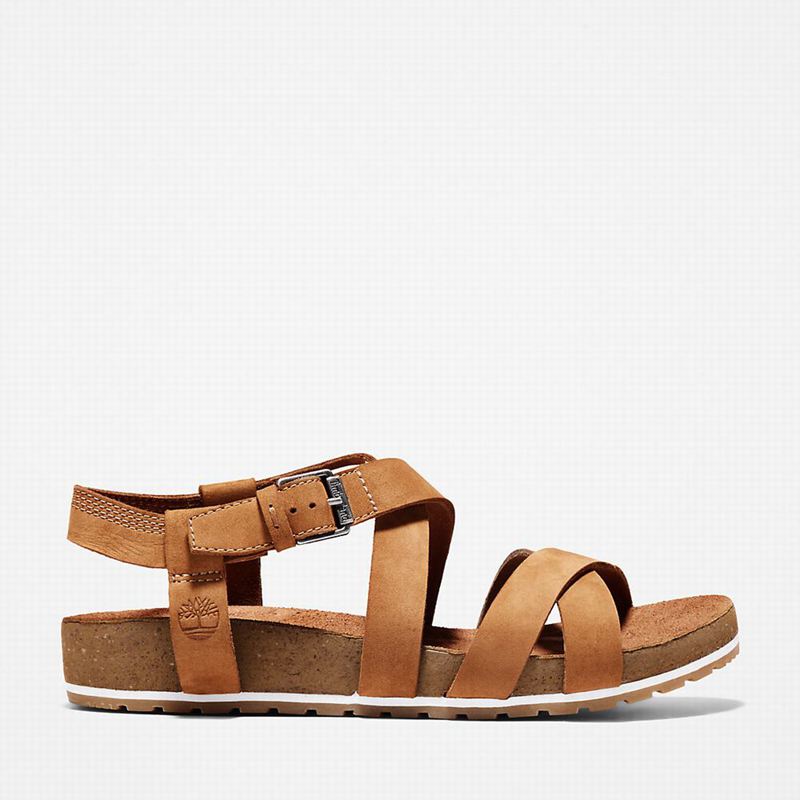 Timberland Malibu Waves Ankle Strap Sandale Smeđe | 35707160