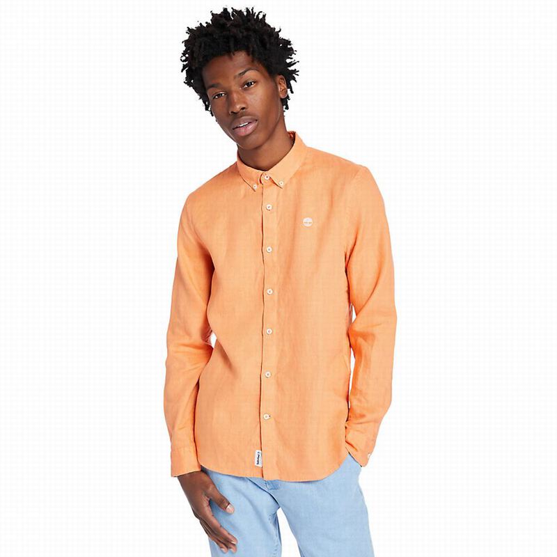 Timberland Mill River LS Linen Košulje Narančaste | 79977135