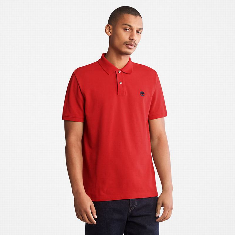 Timberland Millers River Pique Polo Majice Crvene | 25346836