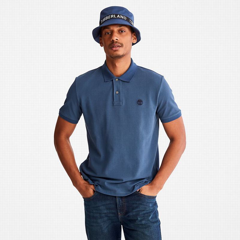 Timberland Millers River Pique Polo Majice Plave | 66337199