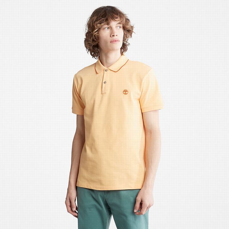 Timberland Millers River Print-Collar Polo Majice Narančaste | 75783852
