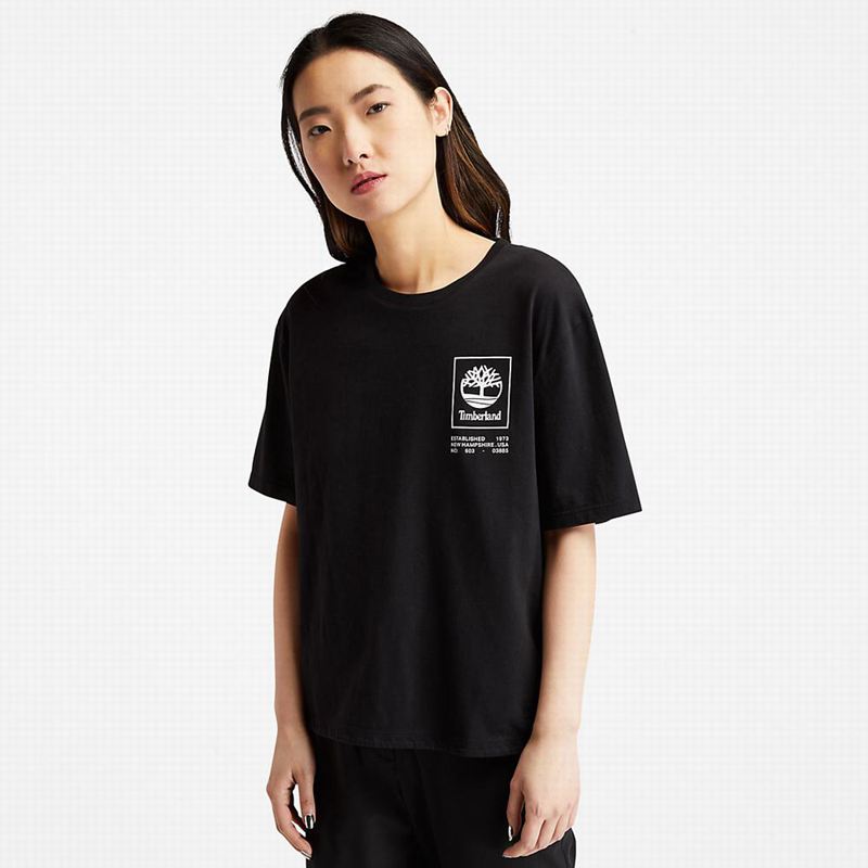 Timberland Mountains-to-Rivers Print Majice Crne | 2692536