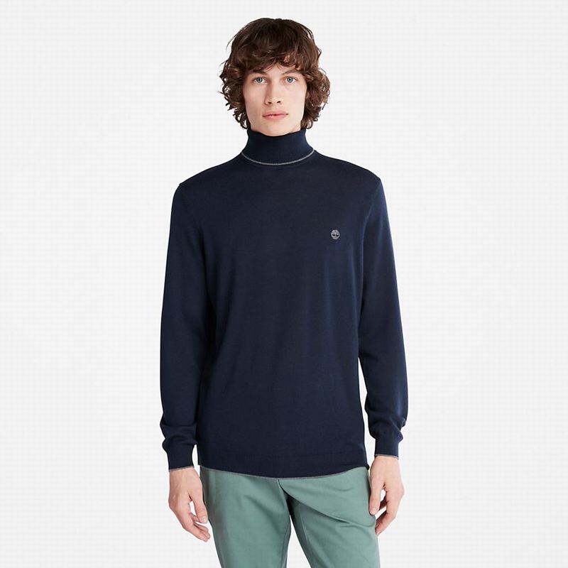 Timberland Nissitissit River Merino Džemperi Tamnoplave | 28344845