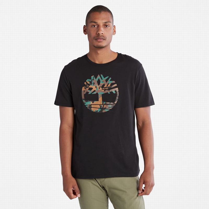 Timberland Outdoor Heritage Camo-Logo Majice Crne | 24430811