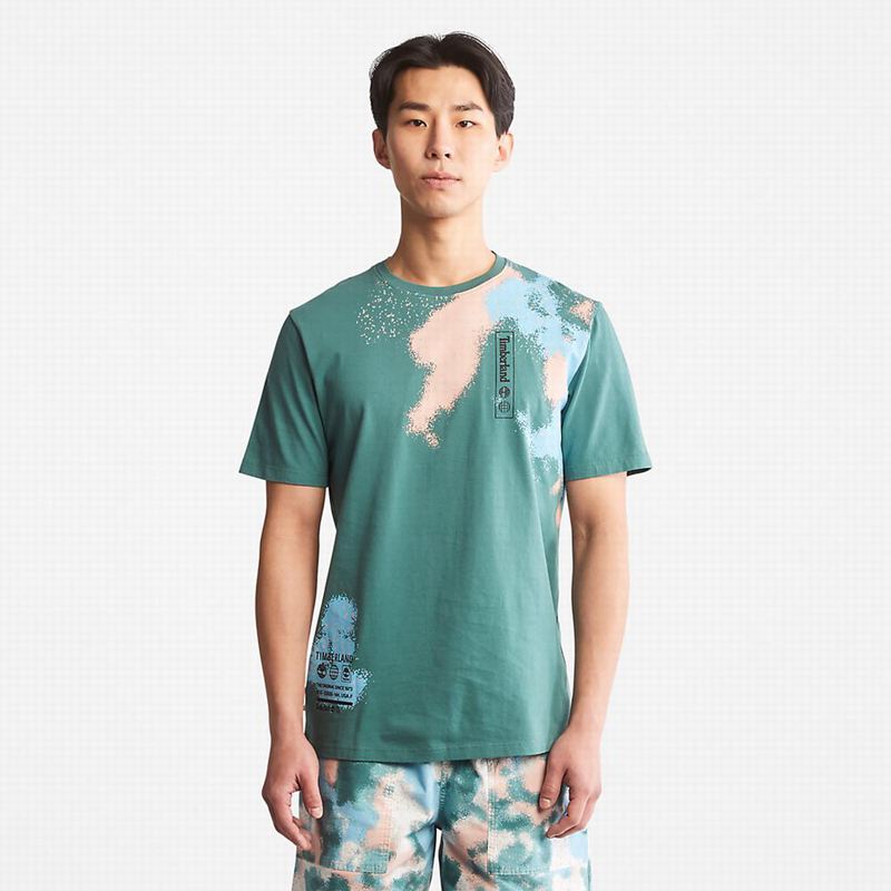 Timberland Outdoor Heritage Camo-Pocket Majice Tirkizne | 13904621