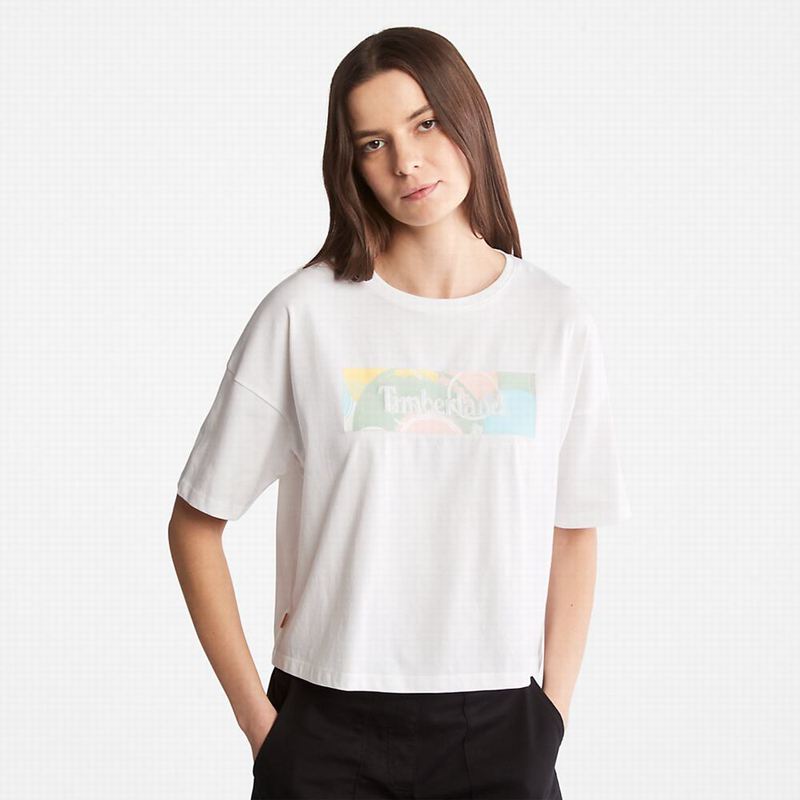 Timberland Outdoor Heritage Linear-Logo Tee Majice Bijele | 59127453