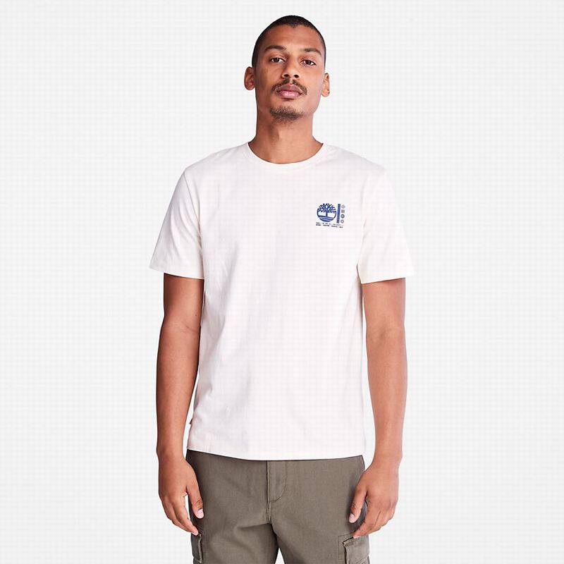Timberland Outdoor Heritage Short-Sleeve Camo Tree-Logo Majice Bijele | 93663172