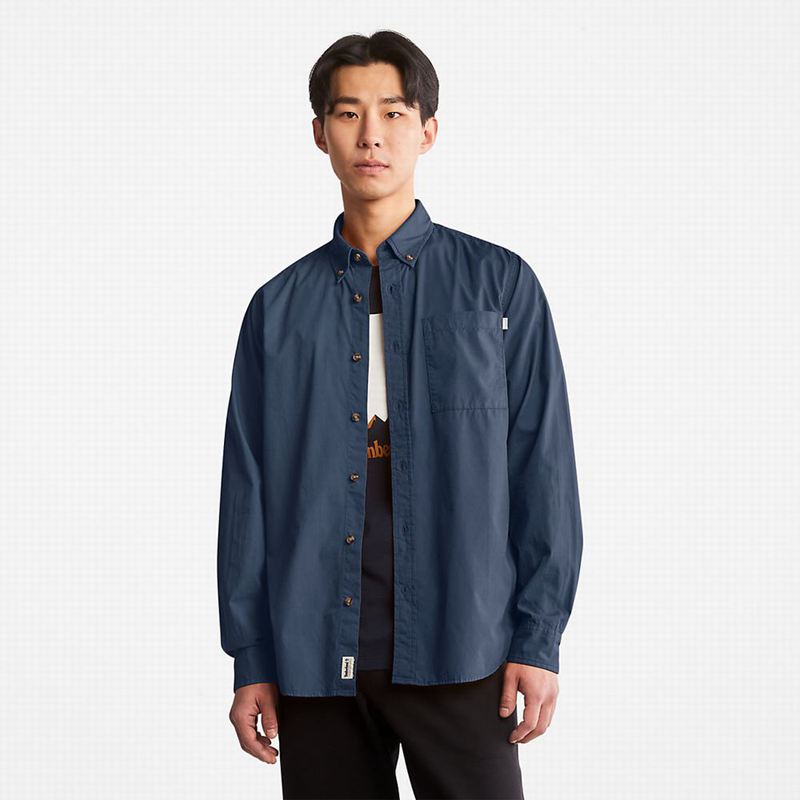 Timberland Outdoor Heritage Washed Poplin Košulje Plave | 97512043