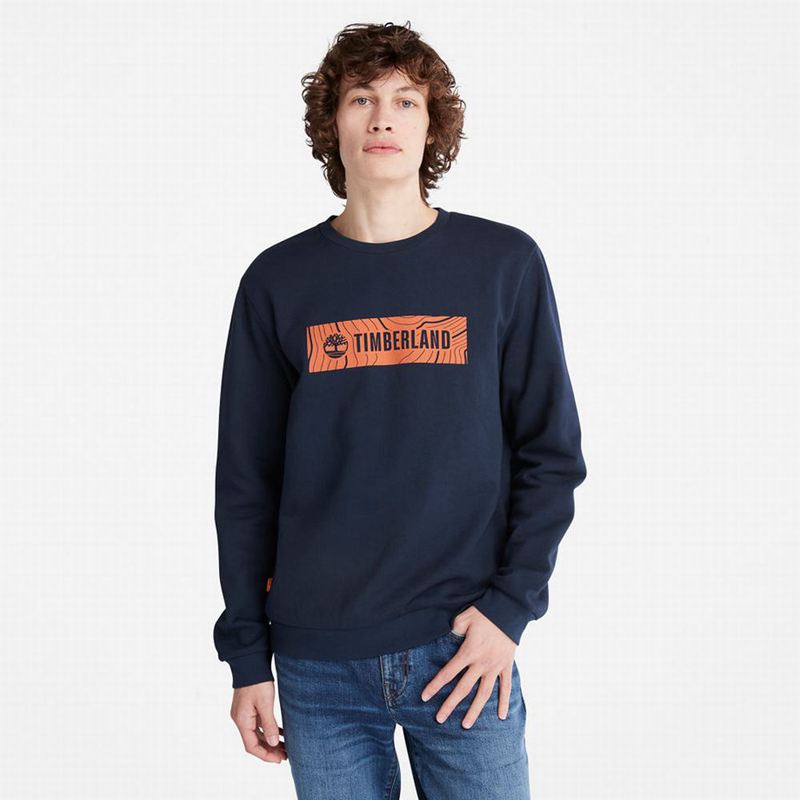 Timberland Oyster River Logo Dukserice Tamnoplave | 62315307