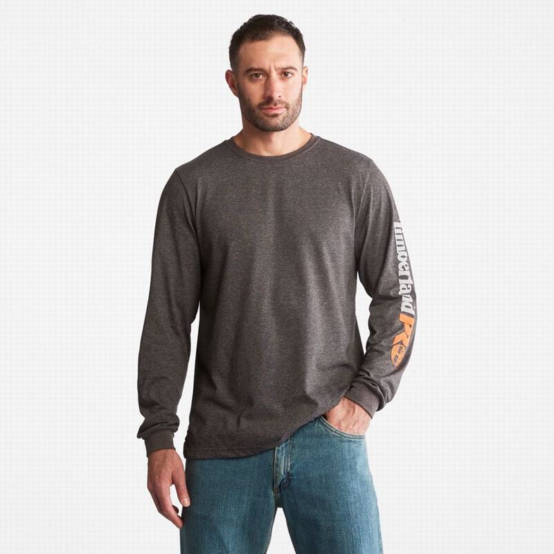Timberland PRO Base Plate Blended Short-Sleeve Dugi Rukav Sive | 23940993