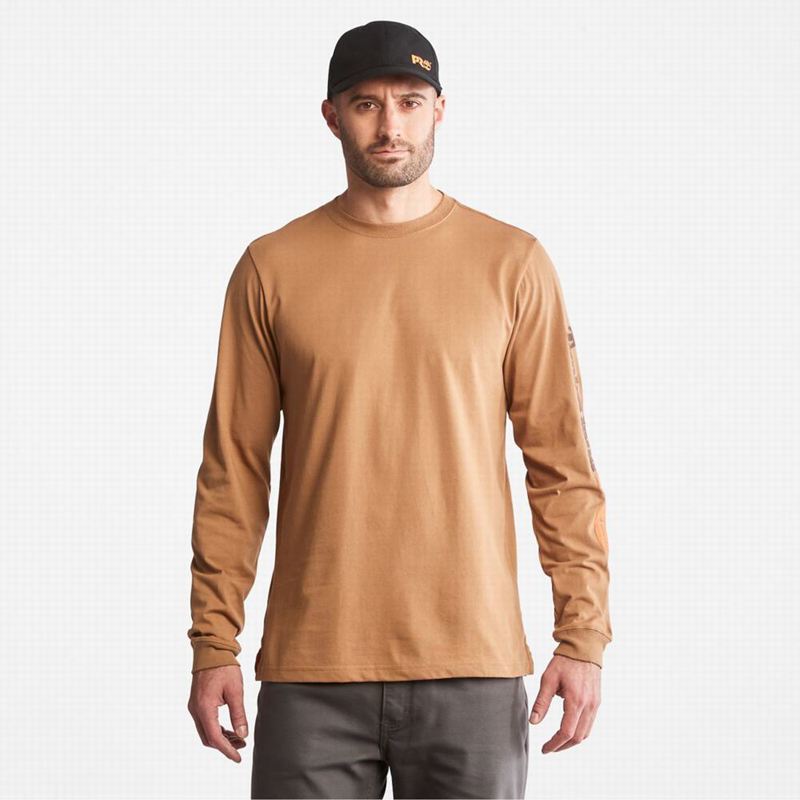 Timberland PRO Base Plate Blended Short-Sleeve Dugi Rukav Smeđe | 64603437