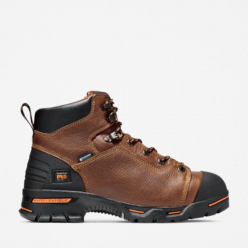 Timberland PRO Endurance 6" Steel Toe Waterproof Radne Čizme Smeđe | 25851774