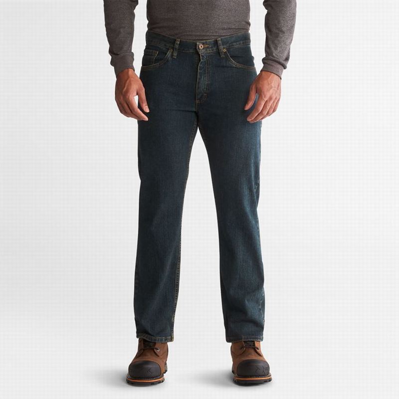 Timberland PRO Grit-N-Grind Flex Denim Work Traperice Tamnoplave | 49251723