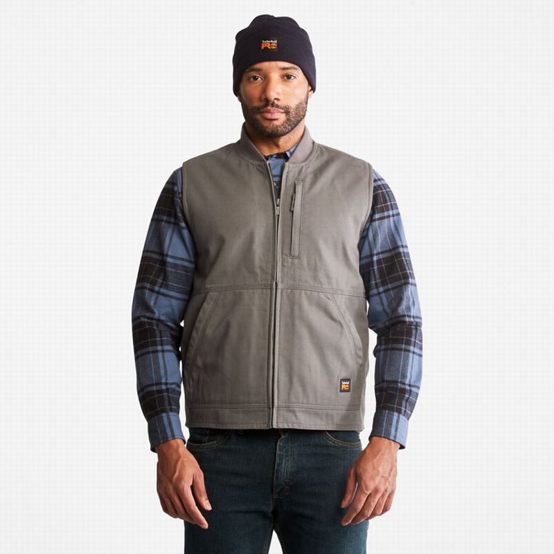 Timberland PRO Gritman Lined Canvas Prsluk Sive | 28640514