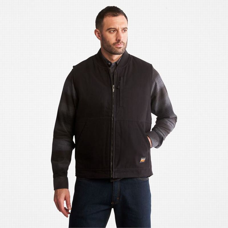Timberland PRO Gritman Lined Canvas Prsluk Crne | 97933694