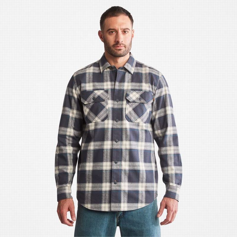 Timberland PRO Woodfort Heavyweight Flannel Work Košulje Tamnoplave | 28138557