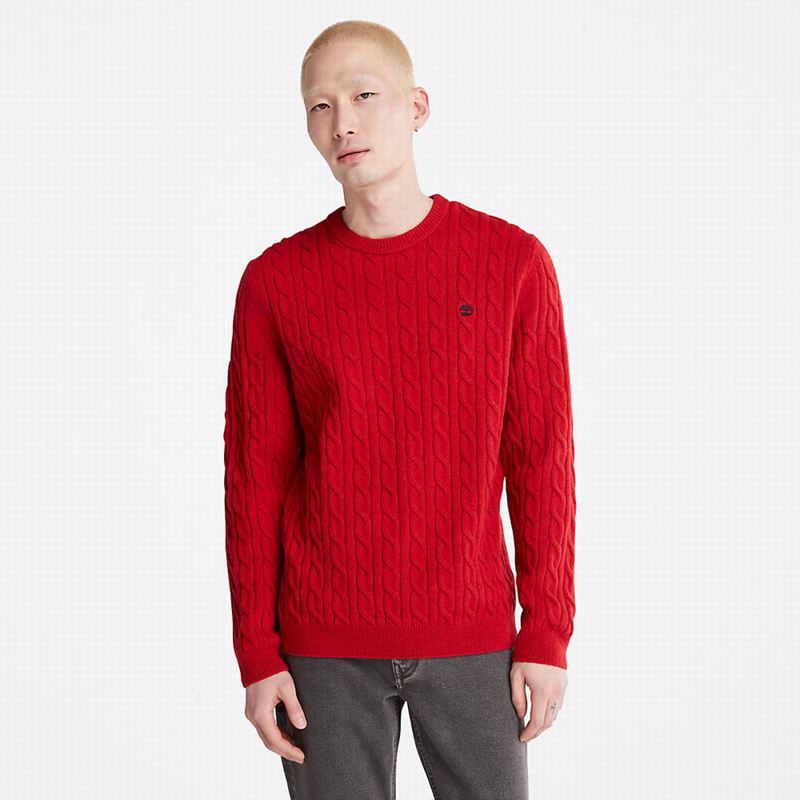 Timberland Phillips Brook Cable-knit Džemperi Crvene | 20542394