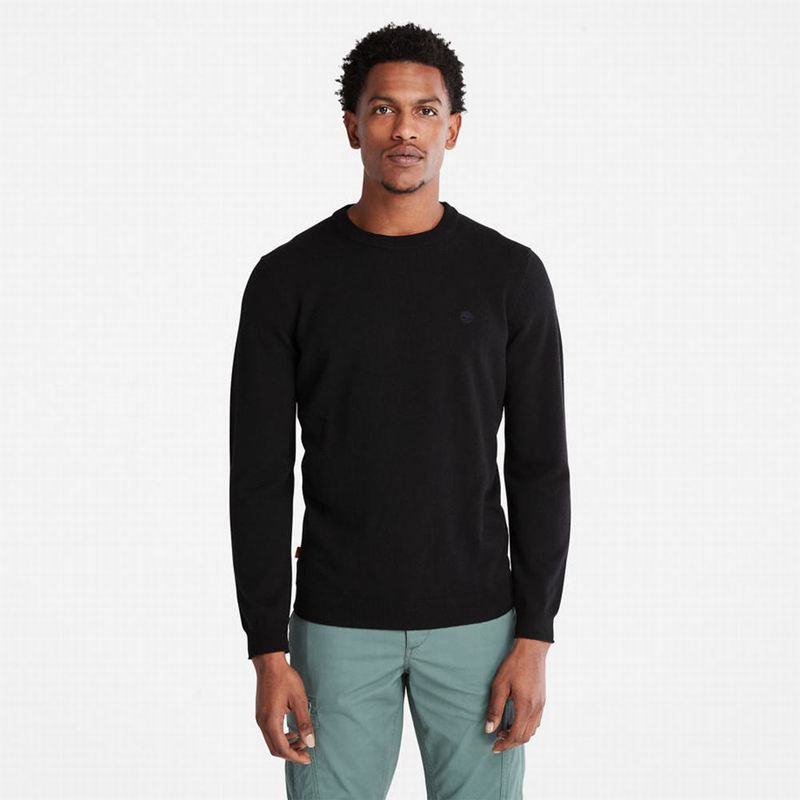 Timberland Phillips Brook Vuna-Blend Crewneck Džemperi Crne | 61818900