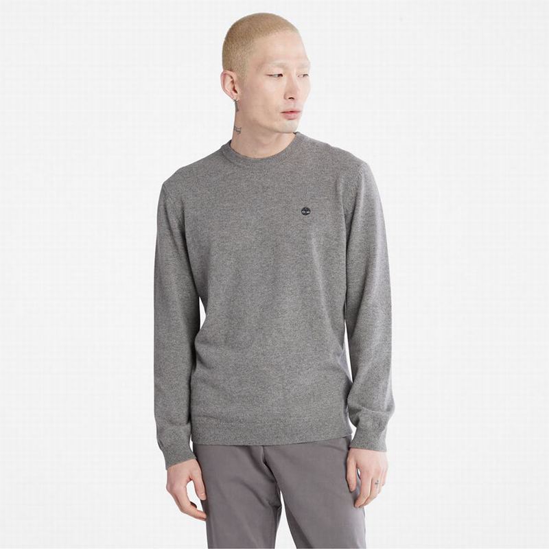 Timberland Phillips Brook Vuna-Blend Crewneck Džemperi Sive | 69215987
