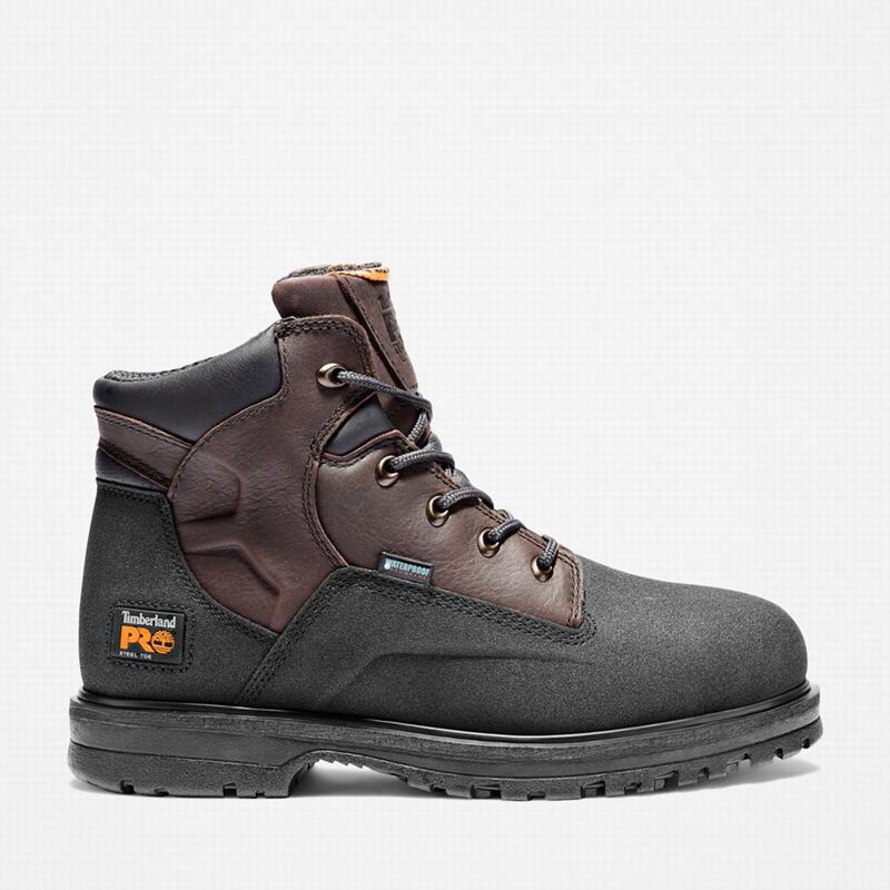 Timberland PowerWelt 6" Steel Toe Waterproof Radne Čizme Smeđe | 6119014