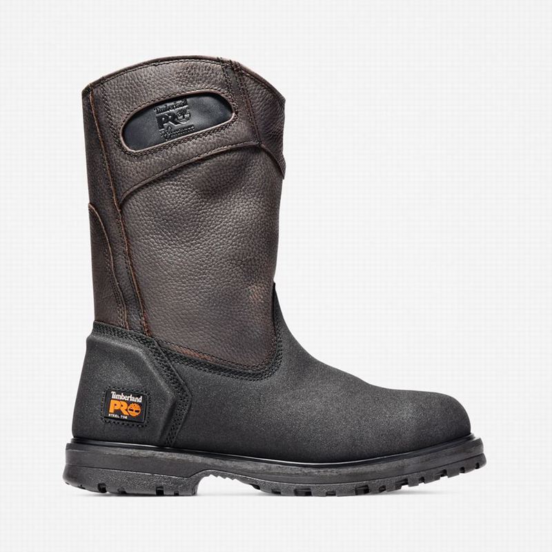 Timberland PowerWelt Pull On Steel Toe Radne Čizme Smeđe | 86851992