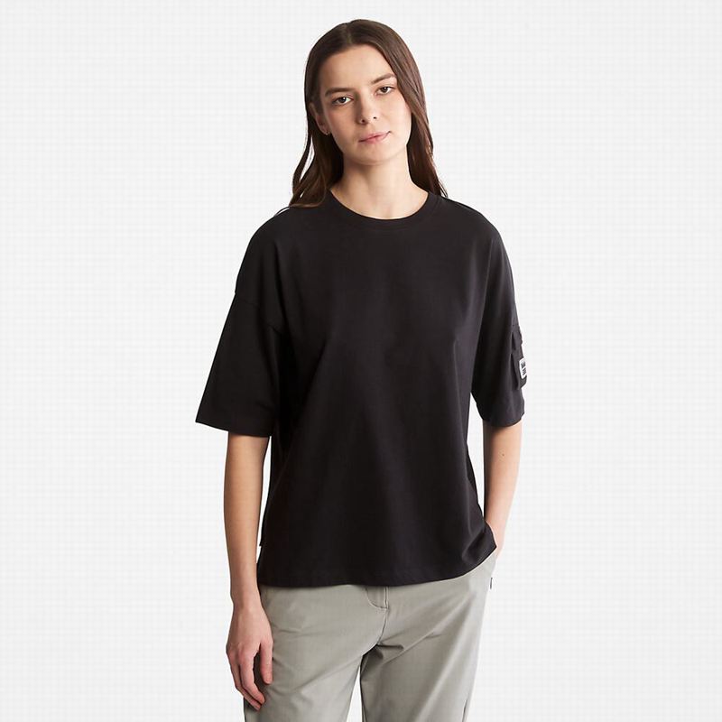 Timberland Progressive Utility Pocket Majice Crne | 76774128