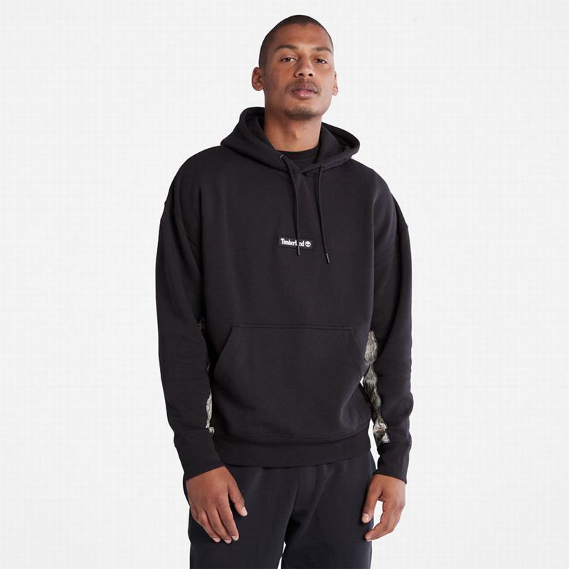 Timberland Reinforced-elbow Majica S Kapuljačom Crne | 97338188