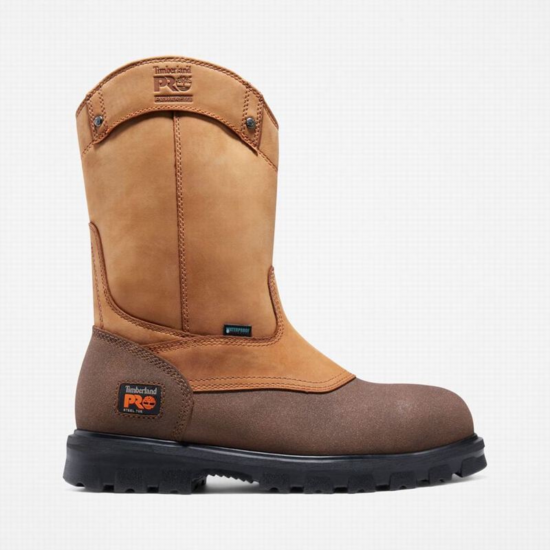 Timberland Rigmaster Pull On Steel Toe Waterproof Radne Čizme Smeđe | 50660613