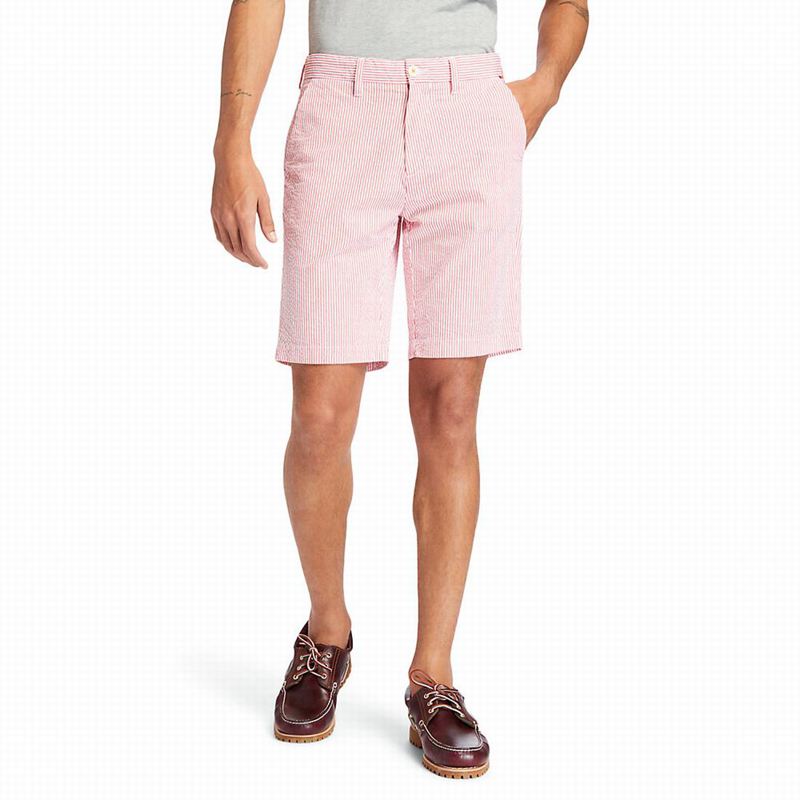 Timberland Seersucker Kratke Hlače Crvene | 3396794
