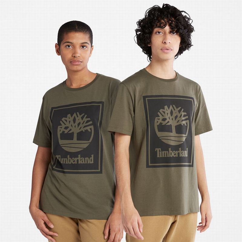 Timberland Side-logo Majice Maslinasto Zelene | 13313293
