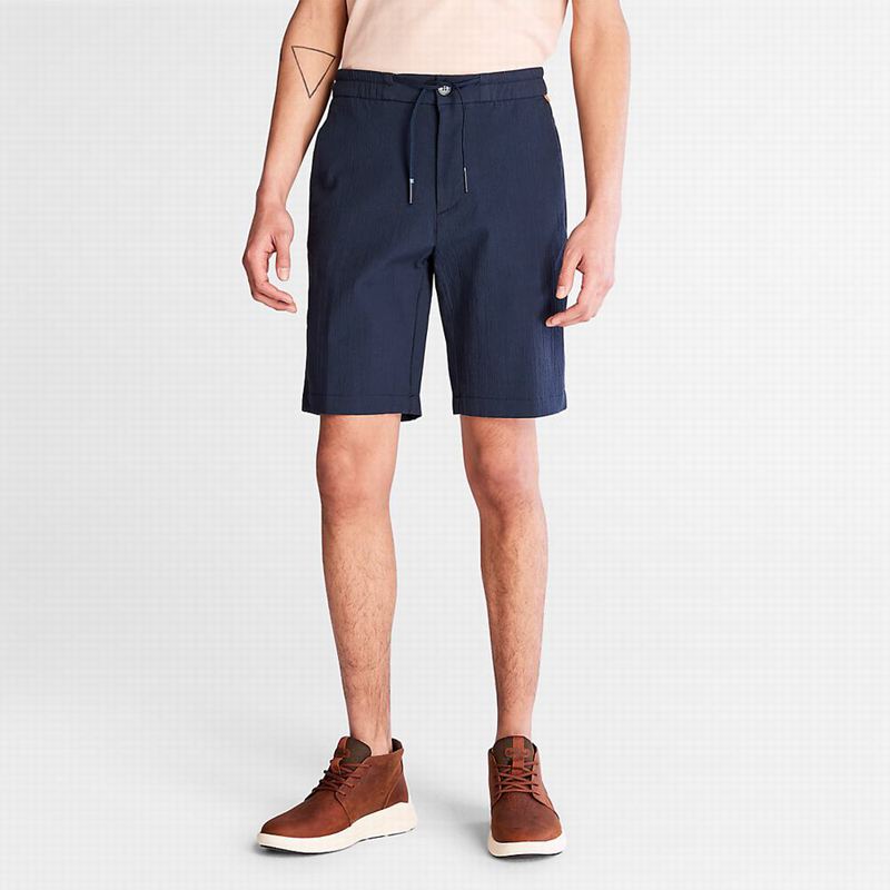 Timberland Squam Lake Seersucker Kratke Hlače Tamnoplave | 19439428