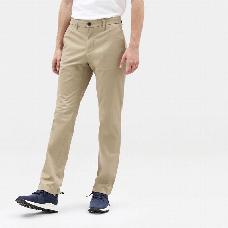 Timberland Squam Lake Twill Chino Hlače Kaki Boja | 67954459