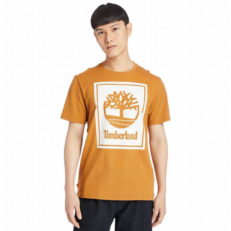 Timberland Stack Logo Majice Bijele | 74843949