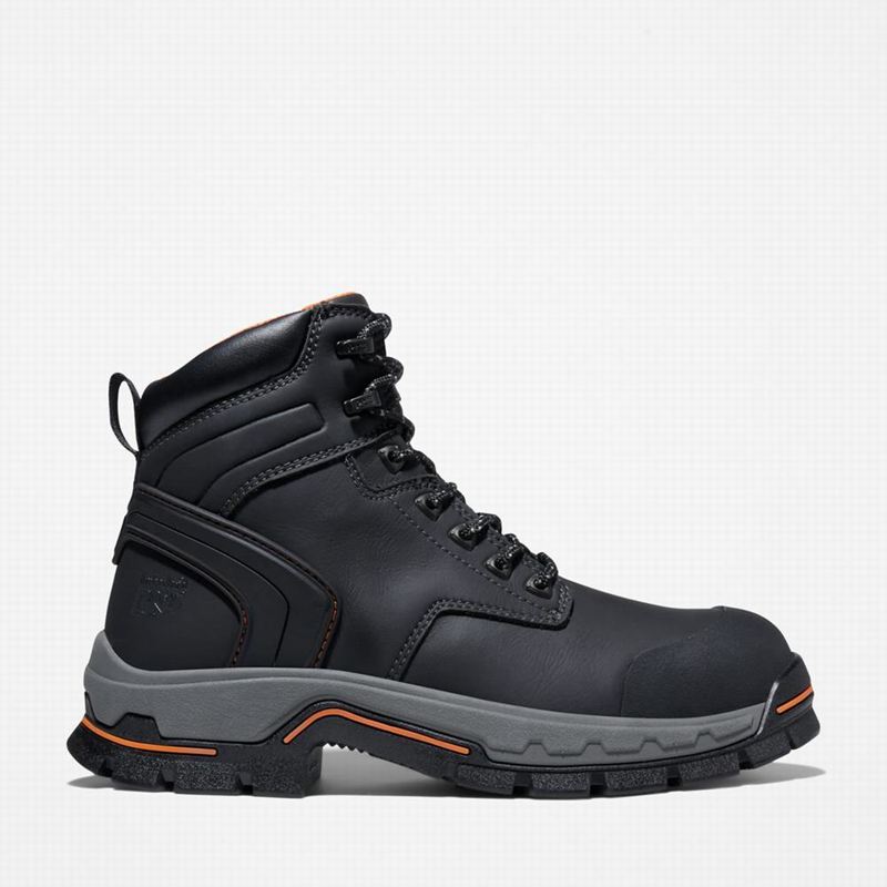 Timberland Stockdale 6" Alloy Toe Radne Čizme Crne | 59994752