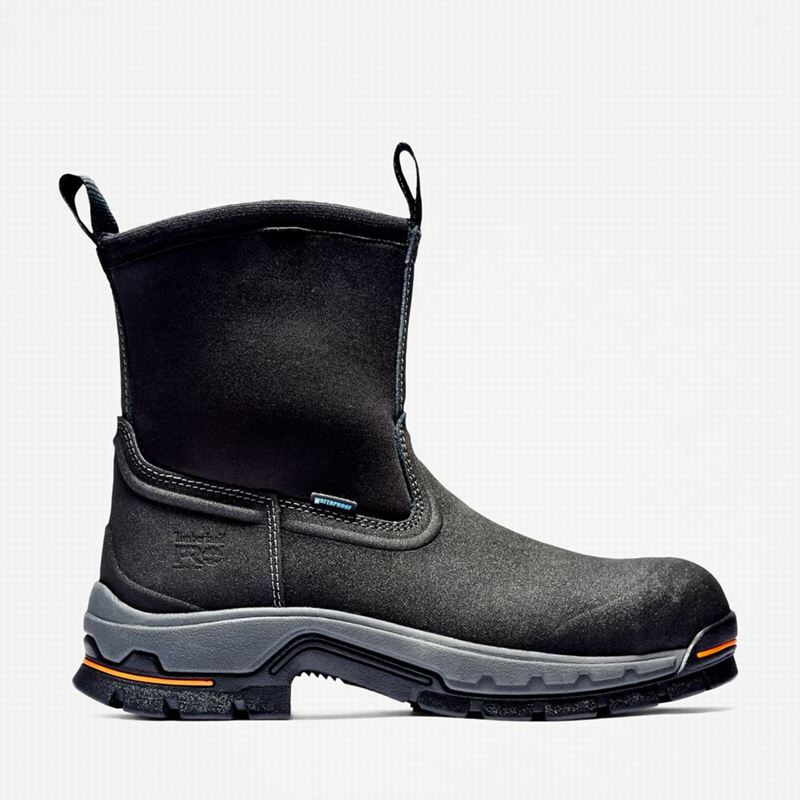 Timberland Stockdale Pull On Alloy Toe Waterproof Radne Čizme Crne | 43260844