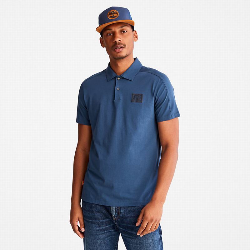 Timberland Timber Fresh Supima Cotton Polo Majice Plave | 86336783