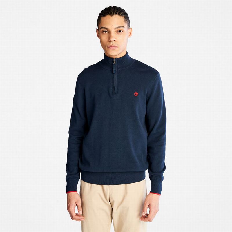 Timberland Williams River Half-zip Džemperi Tamnoplave | 92477788